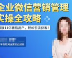 企业微信营销管理实操全攻略，链接11亿微信用户，轻松引流获客！-优品网赚资源库
