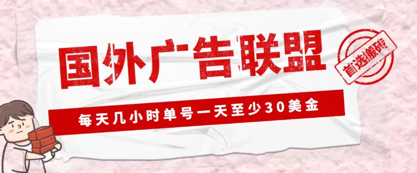 外面收费1980的最新国外LEAD广告联盟搬砖项目,单号一天至少30美金【详细玩法教程】-优品网赚资源库