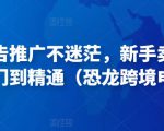 亚马逊广告推广不迷茫，新手卖家产品运营入门到精通（恐龙跨境电商）-优品网赚资源库