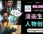 Midjourney V4版本操作教程：2个简单参数，完成漫画生成，人物创建-优品网赚资源库