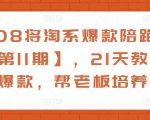 108将淘系爆款陪跑营【第11期】，21天教运营打爆款，帮老板培养运营-优品网赚资源库