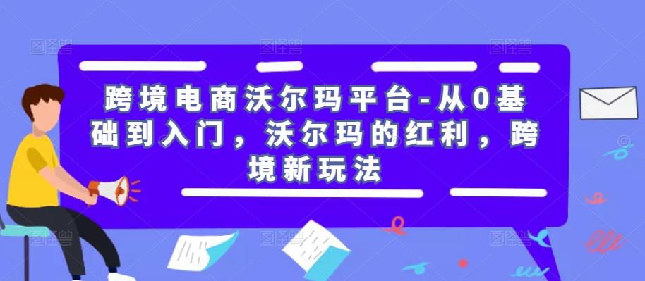 跨境电商沃尔玛平台-从0基础到入门，沃尔玛的红利，跨境新玩法-优品网赚资源库