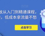 万相台投放从入门到精通课程,学会这些,低成本拿流量不愁-优品网赚资源库