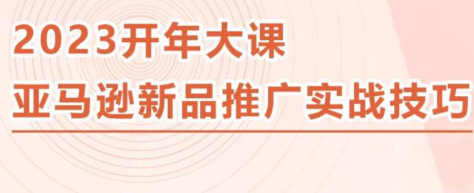 2023亚马逊新品推广实战技巧，线下百万美金课程的精简版，简单粗暴可复制，实操性强的推广手段-优品网赚资源库
