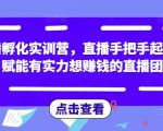 直播孵化实训营，直播手把手起号，赋能有实力想赚钱的直播团队-优品网赚资源库