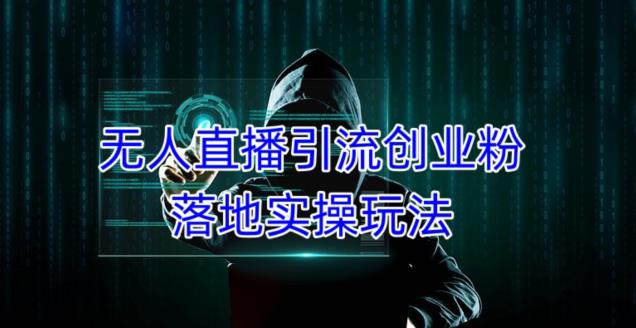 外面收费3980的无人直播引流创业粉落地实操玩法，单日引100+精准创业粉-优品网赚资源库