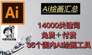 AI绘画汇总14000关键词+35个国内AI绘画工具(兔费+付费)头像壁纸不用愁-优品网赚资源库