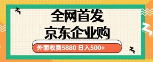 3月最新京东企业购教程，小白可做单人日利润500+撸货项目（仅揭秘）-优品网赚资源库