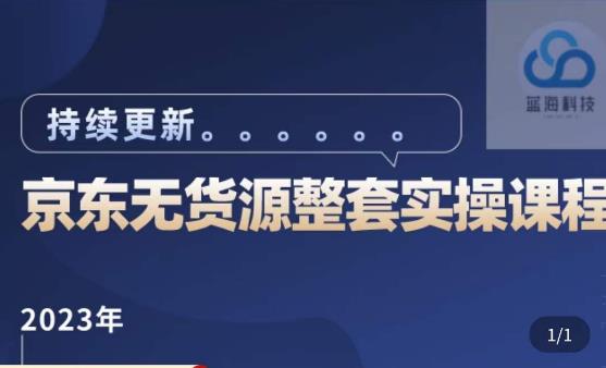 蓝七·2023京东店群整套实操视频教程,京东无货源整套操作流程大总结,减少信息差,有效做店发展-优品网赚资源库