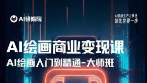 AI绘画商业研修班训练营，从入门到精通，熟练使用AI工具到将AI绘画技术应用到各类商业场景的变现课-优品网赚资源库