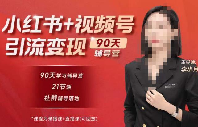 李小月小红书90天辅营导第七期,熟悉新媒体平台|从零到一做爆款内容|商业变现-优品网赚资源库