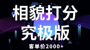 相貌打分究极版，客单价2000+纯新手小白就可操作的项目-优品网赚资源库