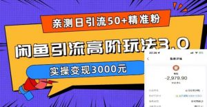亲测日引50+精准粉，闲鱼引流高阶玩法3.0，实操变现3000元【揭秘】-优品网赚资源库