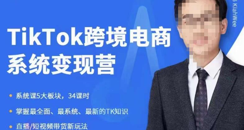 嘉伟5月新课《TiKToK跨境电商变现营》跨境电商系统传授TikTok玩法，从小白到高手，真正的电商实战课程-优品网赚资源库