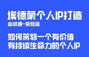 埃德蒙普通人都能起飞的个人IP策划课，如何策划一个优质个人IP-优品网赚资源库