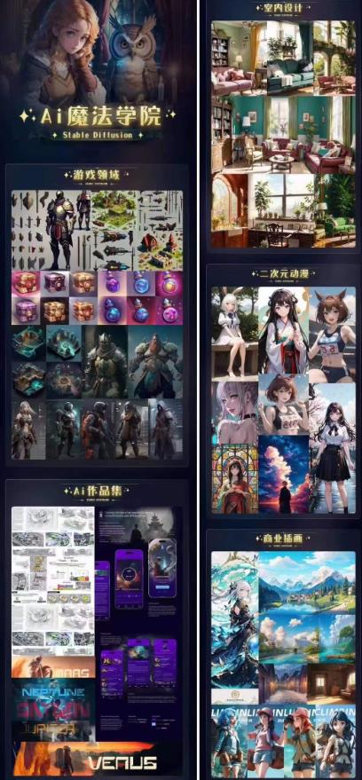 Ai魔法绘画 Stable Diffusion专业课高效辅助Ui/运营作品集0到精通系统课-优品网赚资源库