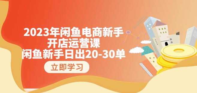 2023年闲鱼电商新手开店运营课：闲鱼新手日出20-30单（18节-实战干货）-优品网赚资源库