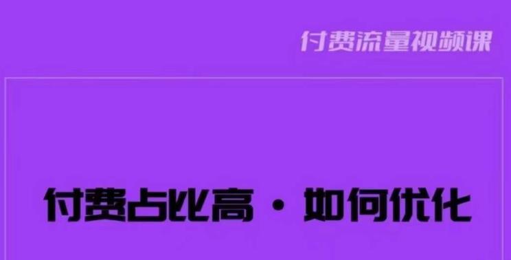 波波-付费占比高，如何优化？只讲方法，不说废话，高效解决问题！-优品网赚资源库