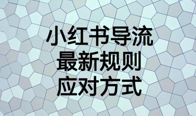 小红书导流最新规则应对方式【揭秘】-优品网赚资源库