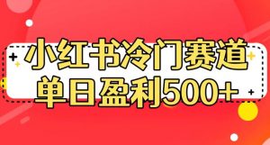小红书冷门赛道，单日盈利500+【揭秘】-优品网赚资源库