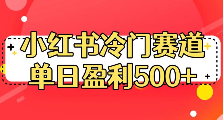 小红书冷门赛道，单日盈利500+【揭秘】-优品网赚资源库