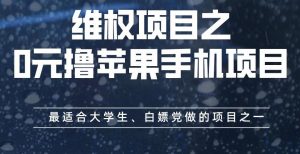 维权项目之0元撸苹果手机项目，最适合大学生、白嫖党做的项目之一【揭秘】-优品网赚资源库