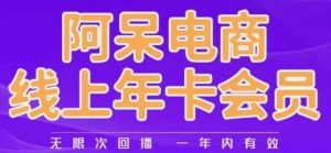 阿呆电商线上年会员，阿呆电商干货分享（更新中）-优品网赚资源库