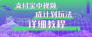 避坑玩法:支付宝中视频分成计划玩法实操详解【揭秘】-优品网赚资源库