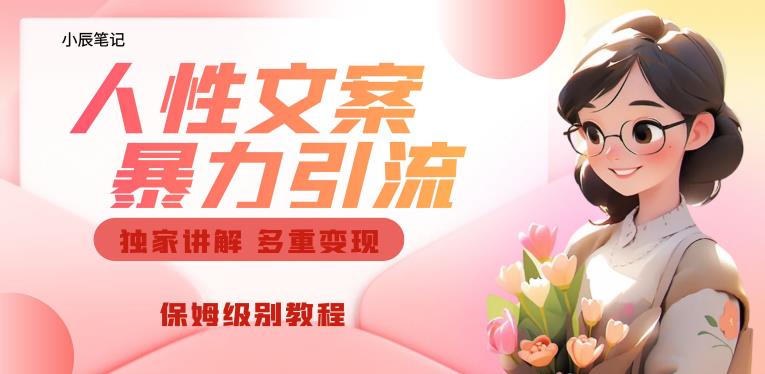 独家人性文案玩法，暴力引流多重变现，保姆级教程【揭秘】-优品网赚资源库