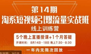 南掌柜·淘系短视频引爆流量实战班，​短视频是一个没有天花板的流量入口-优品网赚资源库