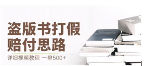最新盗版书赔付打假项目，一单利润500+【详细玩法视频教程】【仅揭秘】-优品网赚资源库