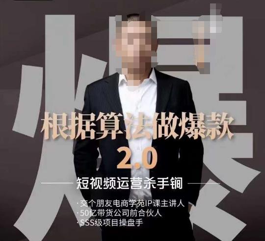 源哥《根据算法做爆款2.0》快速起号的秘籍,短视频运营杀手锏-优品网赚资源库