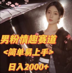 全网网首发！日入2000+最新版本男粉情趣私欲变现项目【揭秘】-优品网赚资源库