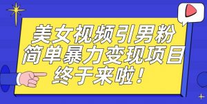 价值3980的男粉暴力引流变现项目，一部手机简单操作，新手小白轻松上手，每日收益500+【揭秘】-优品网赚资源库