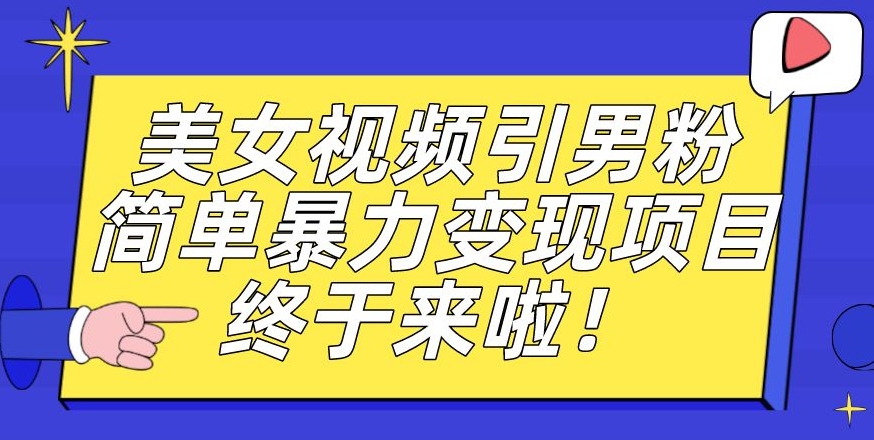 价值3980的男粉暴力引流变现项目，一部手机简单操作，新手小白轻松上手，每日收益500+【揭秘】-优品网赚资源库