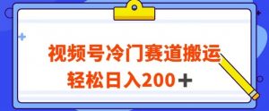 视频号最新冷门赛道搬运玩法，轻松日入200+【揭秘】-优品网赚资源库