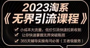 2023淘系无界引流实操课程，​小成本大流量，低价引流快速拉新收割，让你快速掌握无界突破瓶颈-优品网赚资源库