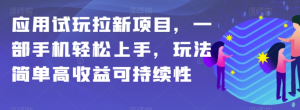 应用试玩拉新项目,一部手机轻松上手,玩法简单高收益可持续性【揭秘】-优品网赚资源库