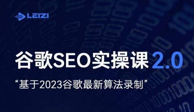 雷子·谷歌SEO 2.0实战课，独立站询盘自由必备，基于2023谷歌最新算法录制-优品网赚资源库