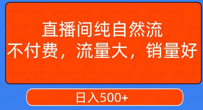 视频号直播间纯自然流，不付费，白嫖自然流，自然流量大，销售高，月入15000+【揭秘】-优品网赚资源库