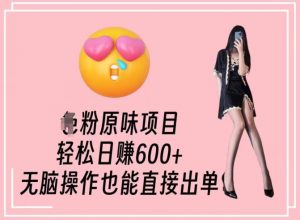 男粉原味项目，轻松日赚800+，无脑操作也能直接出单【揭秘】-优品网赚资源库
