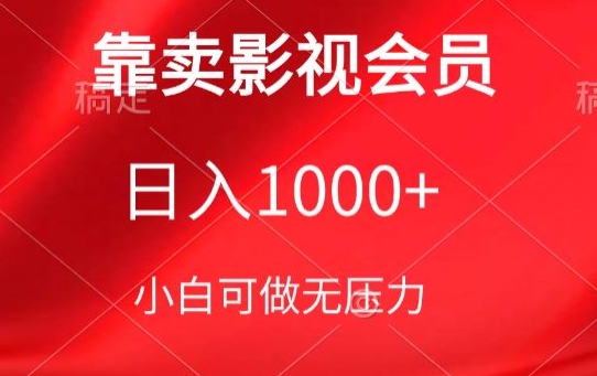 靠卖影视会员,日入1000+,落地保姆级教程,新手可学【揭秘】-优品网赚资源库