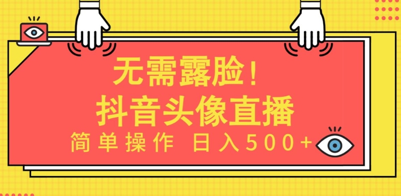 无需露脸，Ai头像直播项目，简单操作日入500+【揭秘】-优品网赚资源库