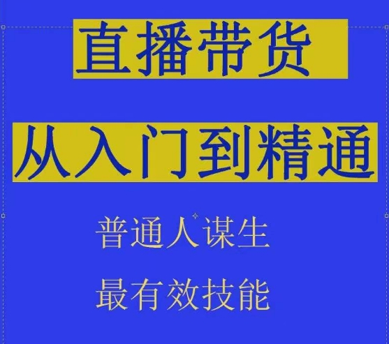 2024抖音直播带货直播间拆解抖运营从入门到精通,普通人谋生最有效技能-优品网赚资源库