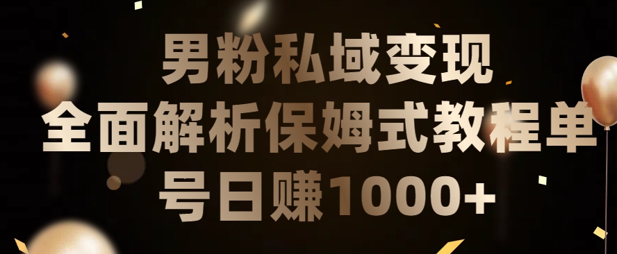 男粉私域长期靠谱的项目，经久不衰的lsp流量，日引流200+，日变现1000+【揭秘】-优品网赚资源库