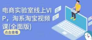 电商实验室线上VIP，淘系淘宝视频课(全面版)-优品网赚资源库