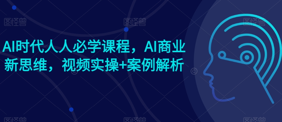 AI时代人人必学课程，AI商业新思维，视频实操+案例解析【赠AI商业爆款案例】-优品网赚资源库