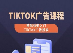 TikTok广告投放课程,从0-1实操课,带你快速入门TikTok广告投放-优品网赚资源库