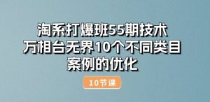 淘系打爆班55期技术：万相台无界10个不同类目案例的优化(10节)-优品网赚资源库