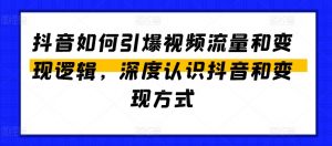 抖音如何引爆视频流量和变现逻辑，深度认识抖音和变现方式-优品网赚资源库